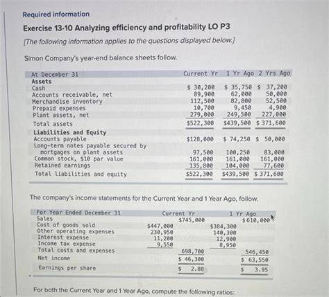 Solved Required Information Exercise Analyzing Chegg