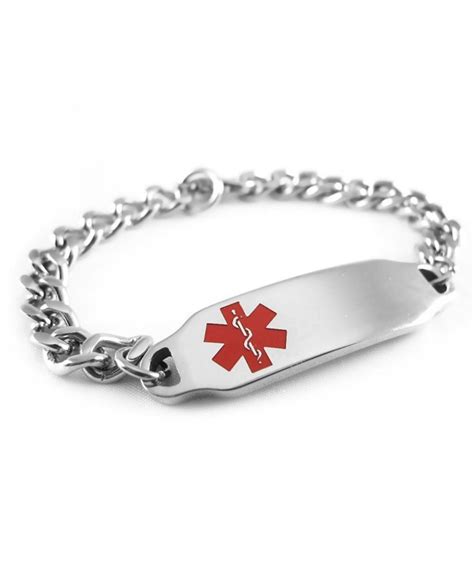 Engraved & Customizable Autism Medical ID Bracelet- Wallet Card Incld- Red Symbol - CN114IPD32H