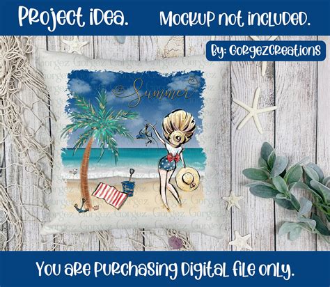 Summer Beach Scene PNG Sublimation Ocean Beach Bikini Etsy