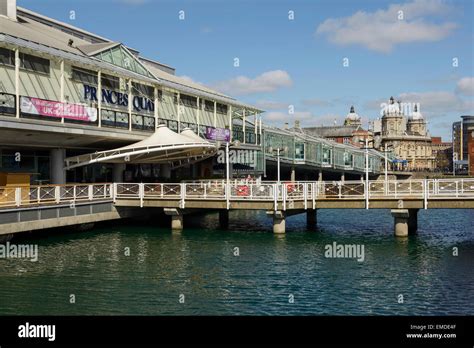 The Princes Quay Shopping Centre overlooking Princes dock in Hull city ...