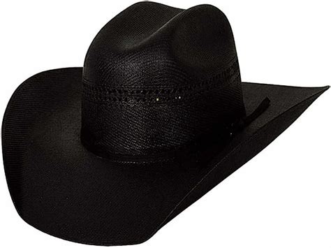 Straw Collection Men's 10X Linen Straw Western Cowboy Hat, 4" Brim ...