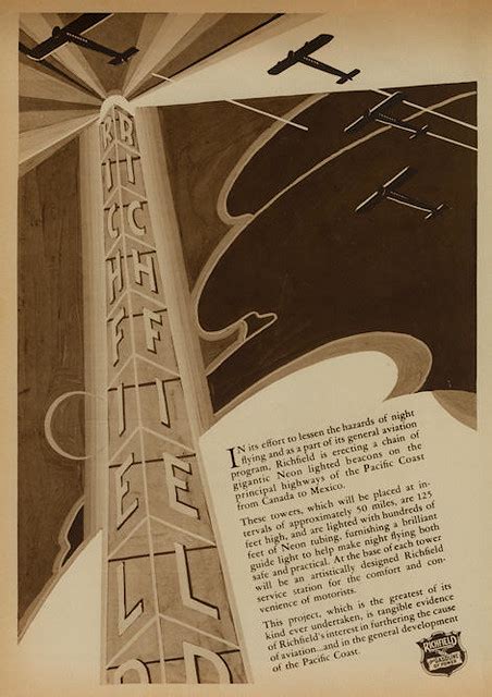 Richfield Beacon Advertising Poster 1928 From American Roa Flickr