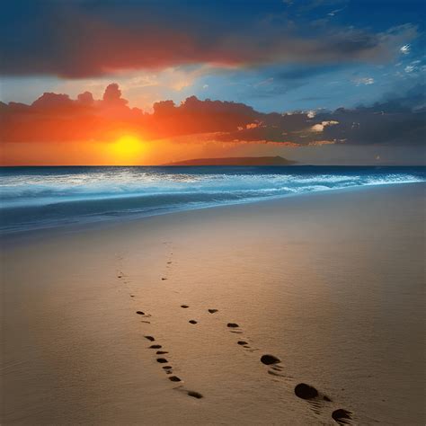 Foot Prints In The Sand