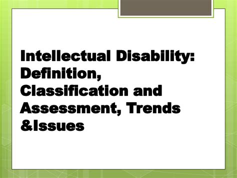 Solution Intellectual Disabilities Ppt For Gec Studypool