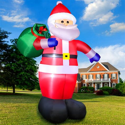 12 Feet Giant Christmas Inflatable Santa Claus Outdoor Yard Decorations