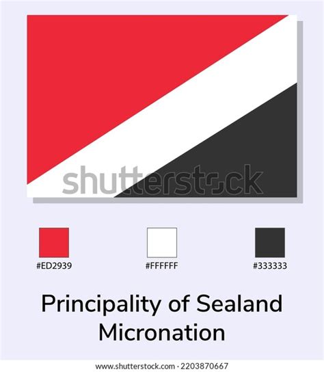 Vector Illustration Principality Sealand Flag Isolated Stock Vector