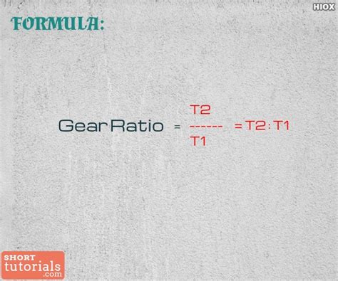 Gear Ratio Formula