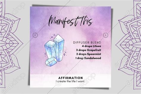 Manifestation Diffuser Blend Illustrated Collection By Pixel Perfect