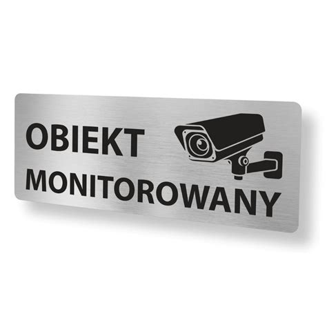 Tabliczka Obiekt Monitorowany 20 X 8 Cucudo