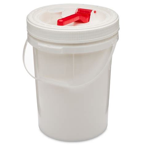 5 Gal White Hdpe Un Rated Pails Life Latch Lid Berlin