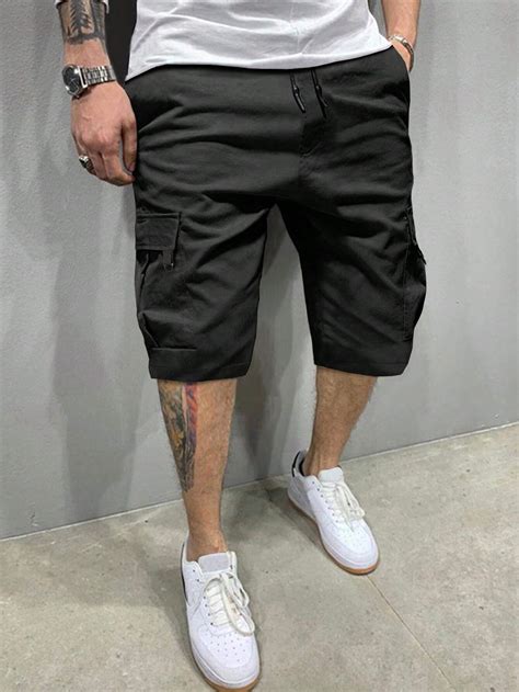 Manfinity Pantalones Cortos De Carga Holgados Para Hombre Con Bolsillo