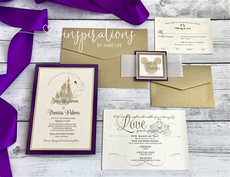 Elegant Disney Wedding Invitations Disney Fairy Tale Wedding Disneyland Fairytale Princess