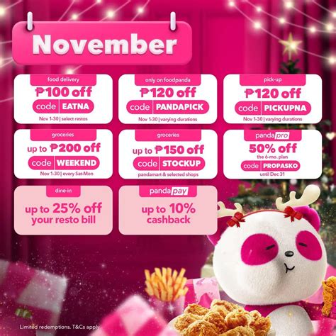 Foodpanda November 2023 Voucher Codes