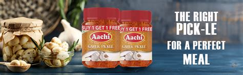 Aachi Garlic Pickle 200g Buy 1 Get 1 Free Pack Of 4 Amazon In