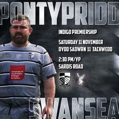 Matchday Preview Pontypridd V Swansea Pontypridd Rfc