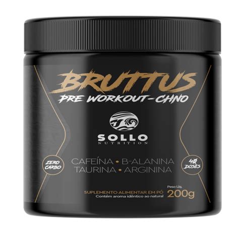 Comprar Bruttus Pré Workout 200g Cafeína Beta alanina Taurina e