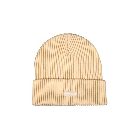 Supreme Wide Rib Beanie Natural Goat