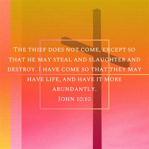 John 10 10 The Thief Does Not Come Except So That He May Steal And