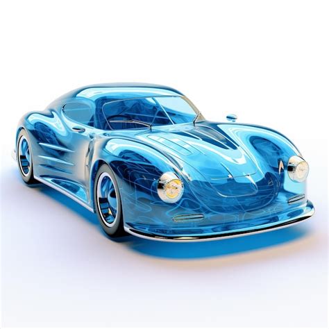 Premium Photo | A blue car electric car technology