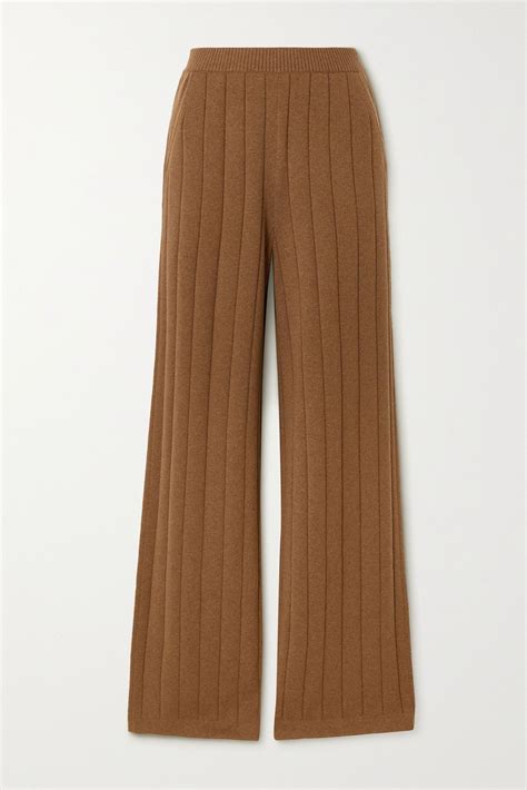 Loro Piana Ribbed Cashmere Wide Leg Pants I