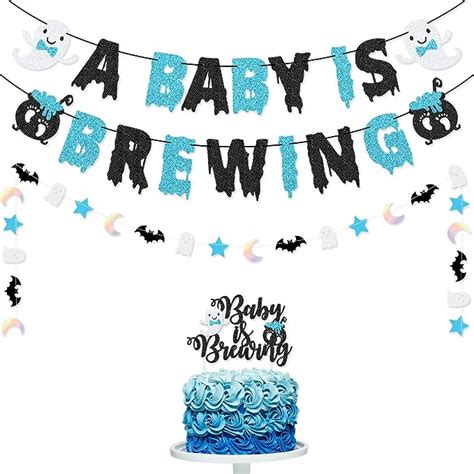 Amazon Blue Black A Baby Is Brewing Banner A Baby Is Brewing Cake