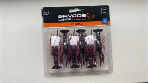 Savage Gear 4D Craw Red Craw 7 5 Cm 5 5 G Unboxing YouTube