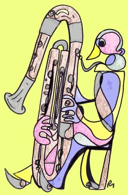 The Contrabassoonist By Pollux Paul Morris Bassoon Music Art Art Prints