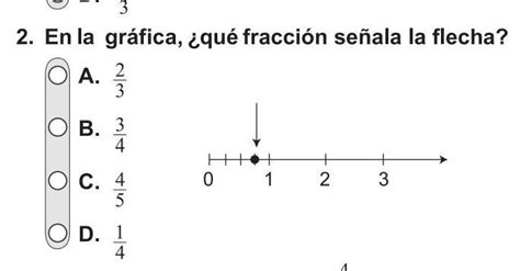 en la gráfica que fracción señala la flecha Brainly lat