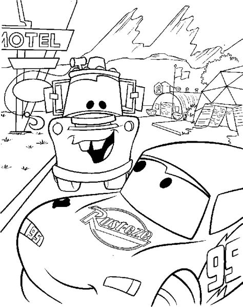 Coloriage Martin et Flash Mcqueen couleur dessin gratuit à imprimer