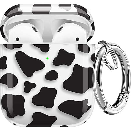 Amazon Airpod Case Soft Silicone Flexible Skin Cow Print YOMPLOW