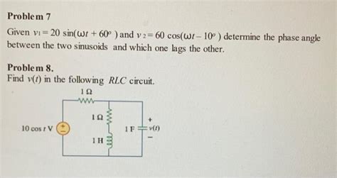 Solved Given V Sin T And V Cos T Determine Chegg