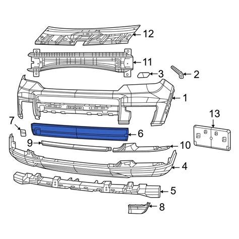 Jeep Oe Aa Front Bumper Cover Spacer Panel