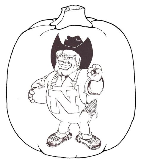 Page Online Husker Holidays Halloween Nebraska Coloring Pages Stencils Cray Cray Cricut