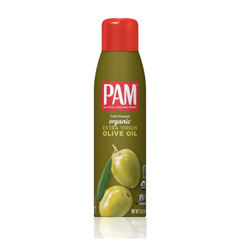 PAM Organic Extra Virgin Olive Oil No Stick Cooking Spray Cold Pressed