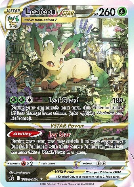 Leafeon V ASTRO Leaf Guard Ivy Star Crown Zenith Pokémon CardTrader