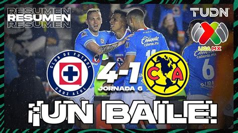 Resumen Y Goles Cruz Azul 4 1 América Liga Mx Apertura 2024