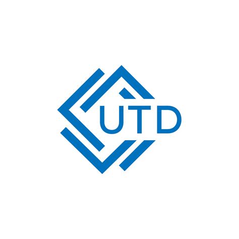 UTD technology letter logo design on white background. UTD creative ...