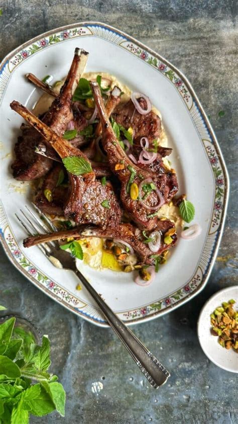 Spiced Lamb Chops With Hummus Simple Bites