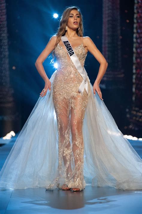 Trejsi Sejdini Miss Universe Albania 2018 Competes On Stage In Her