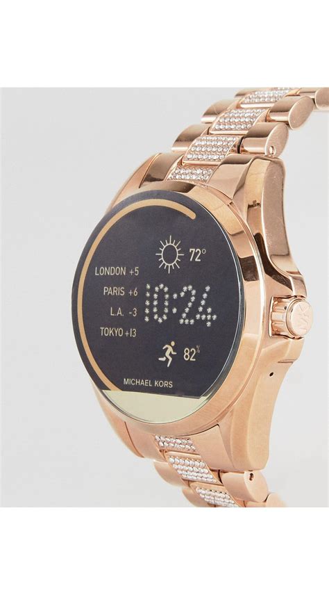 Michael Kors Access Bradshaw Rose Gold Tone Smartwatch Mkt5018 Elisa