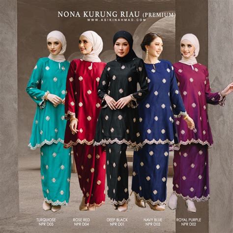 Asikin Ahmad Nona Kurung Riau Size L Shopee Malaysia