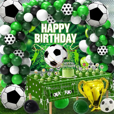 122pcs Soccer Party Decorations Supplies Birthday Decor Balloons Banner Cake New Ebay