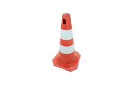 Cone 50 Cm Laranja E Branco Polipropileno PLT PLASTICOR Cofermeta