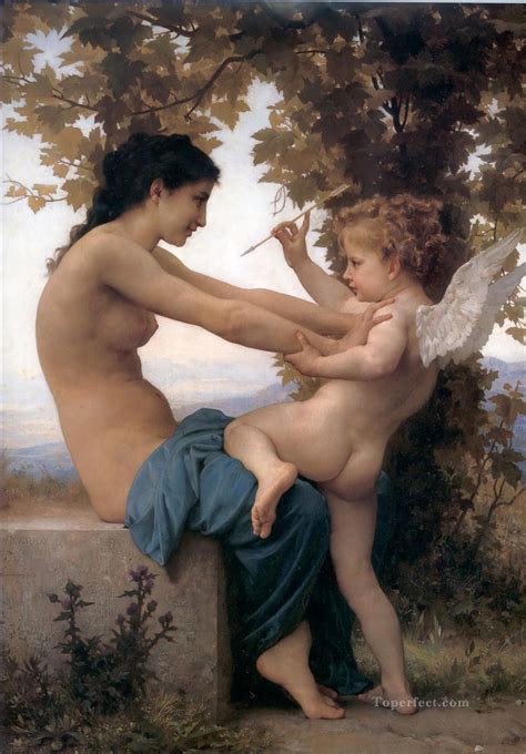 Jeune Fille Se Defendant Contre Lamour William Adolphe Bouguereau Nude