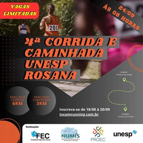 Corrida E Caminhada Da Unesp Rosana Calend Rio De Corrida