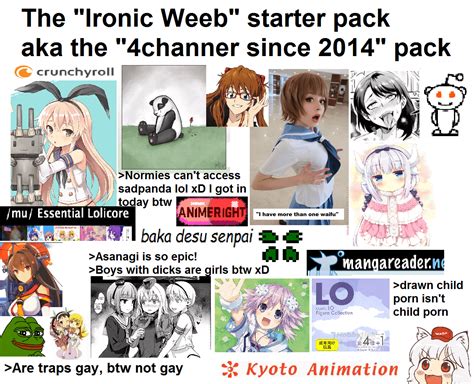 The Ironic Weeb Starter Pack R Starterpacks