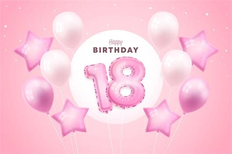 С 18-летием фон | Бесплатно векторы