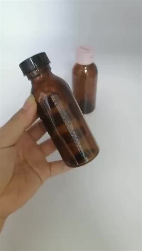 Botol Kaca Amber Sirup Batuk Kosong Bulat 3oz Untuk Kemasan Obat Cair