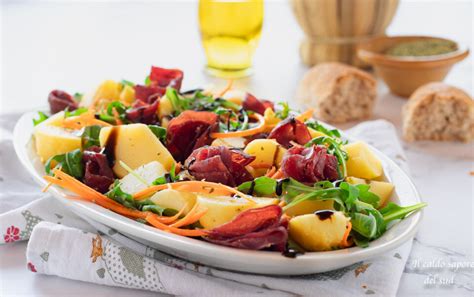 Insalata Di Patate Con Rucola Bresaola E Glassa Di Aceto Balsamico