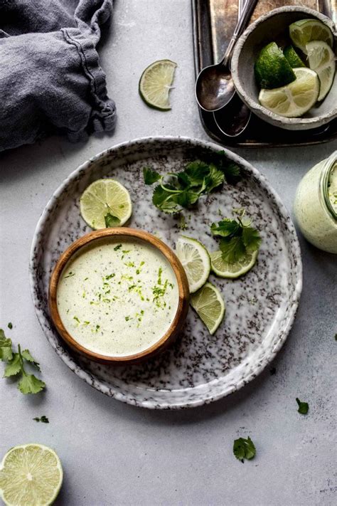 Cilantro Lime Crema Easy 5 Minute Recipe Platings Pairings